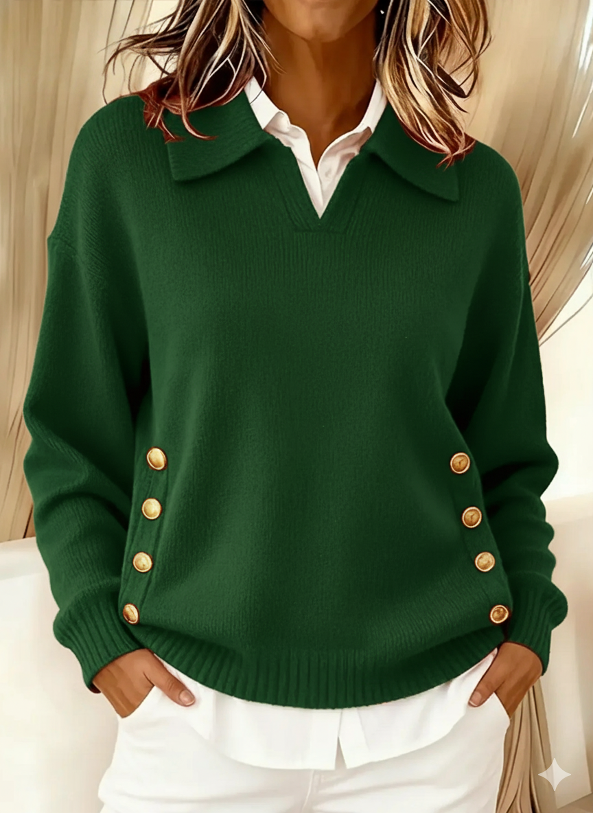 Rieke | Collared V-Neck Jumper
