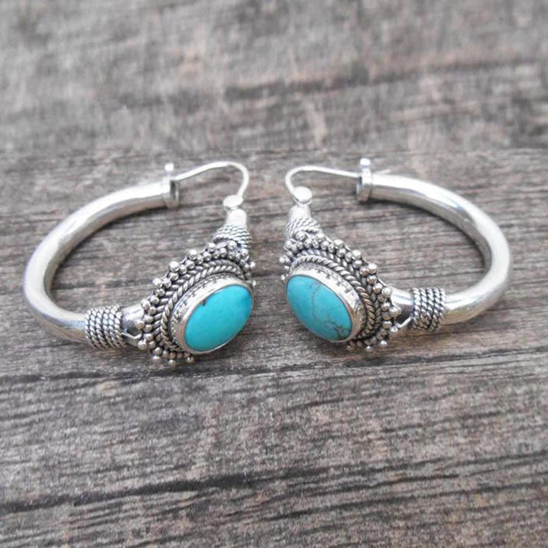 Elettra Vintage Turquoise Earrings