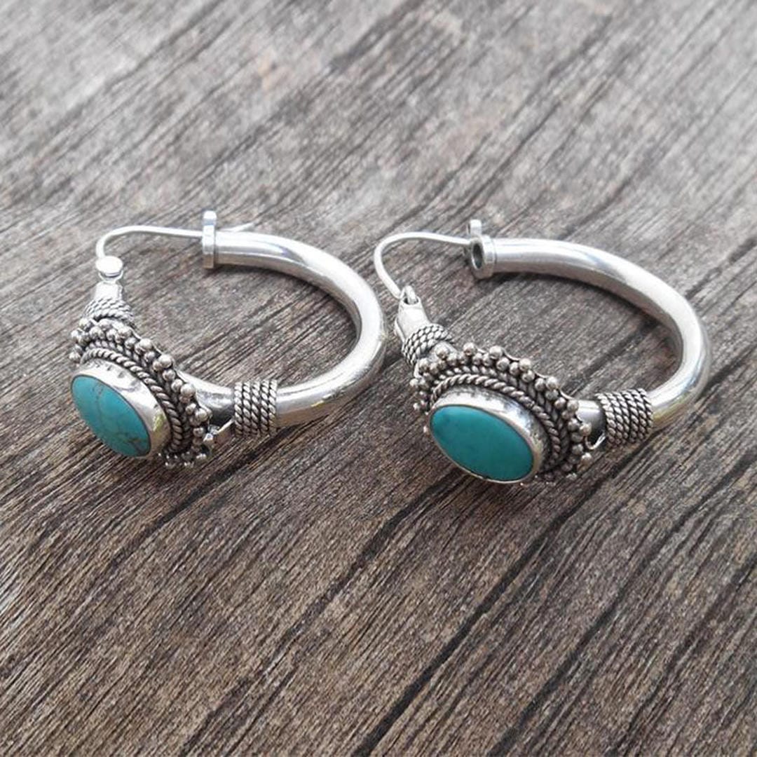 Elettra Vintage Turquoise Earrings