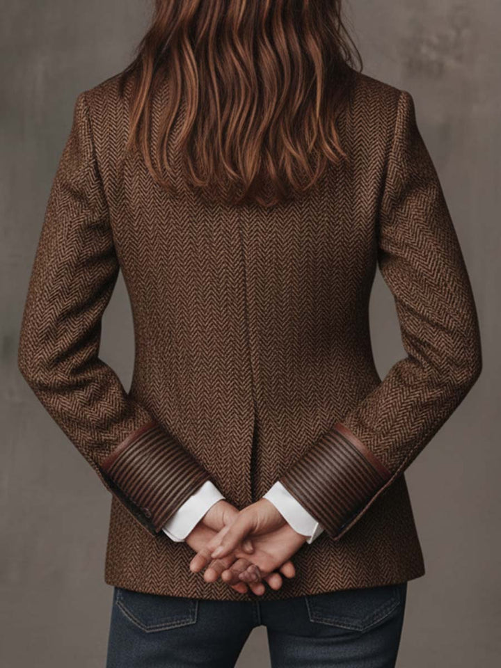 Gisèle | Blazer with Printed Chevron Panels