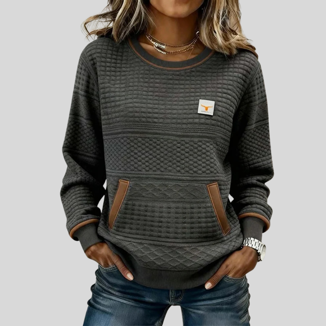 Noelle™ | Crew-Neck Colour-Block Sweatshirt