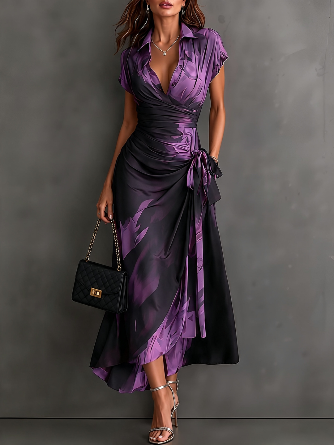 Saffraan | Abstract Print Autumn Dress