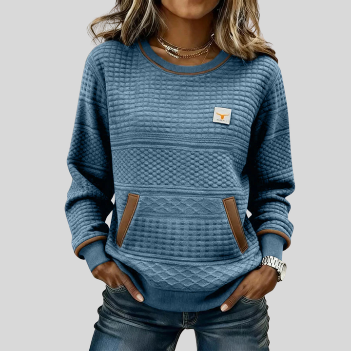 Noelle™ | Crew-Neck Colour-Block Sweatshirt