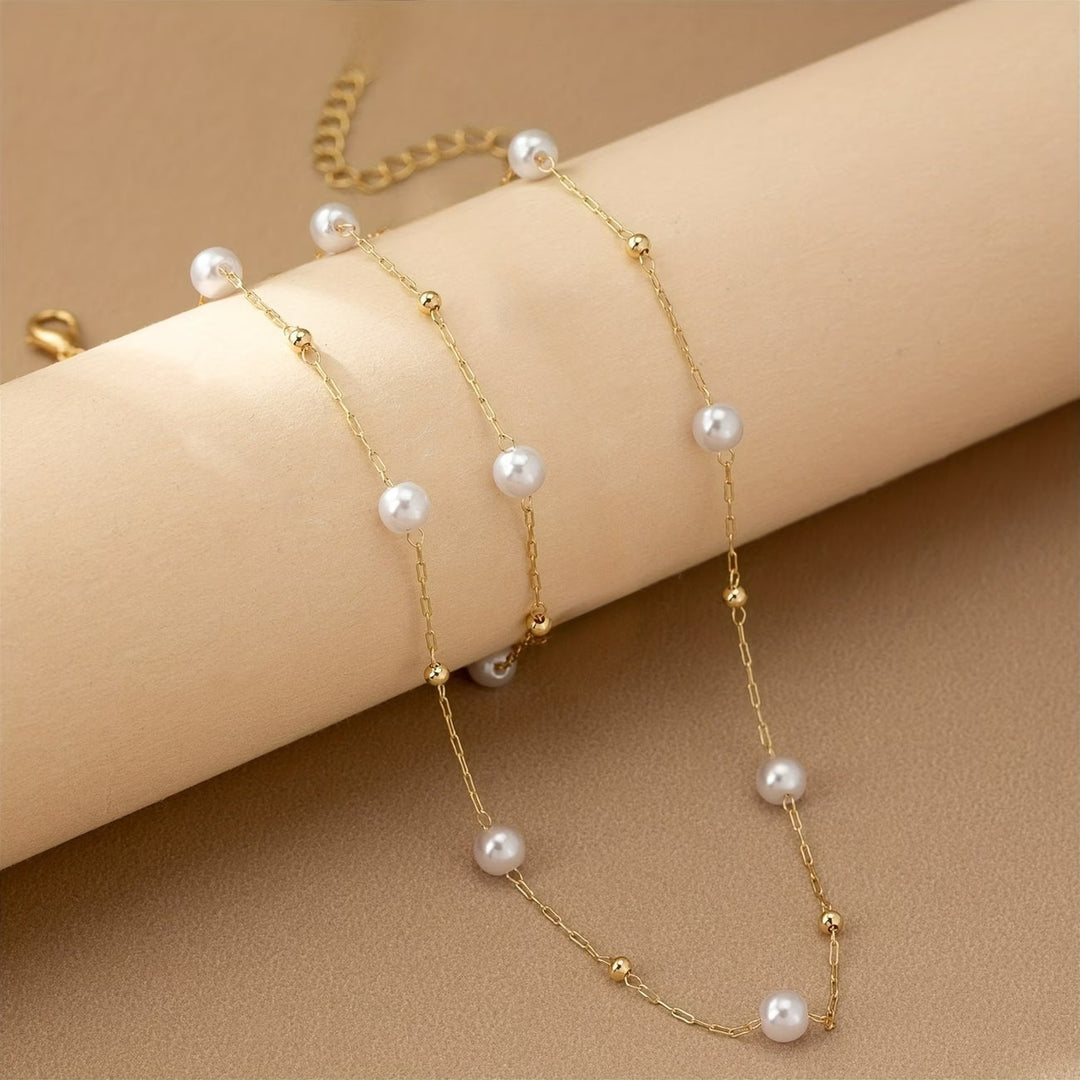 Delicate Pearl Necklace Jewellery Set