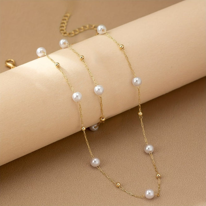Delicate Pearl Necklace Jewellery Set