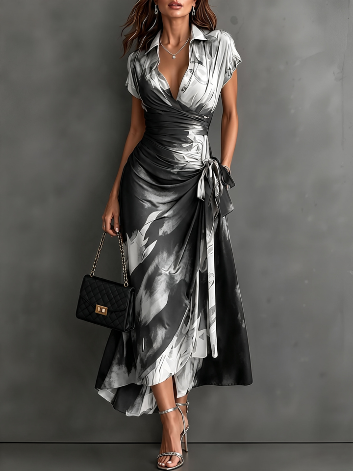 Saffraan | Abstract Print Autumn Dress