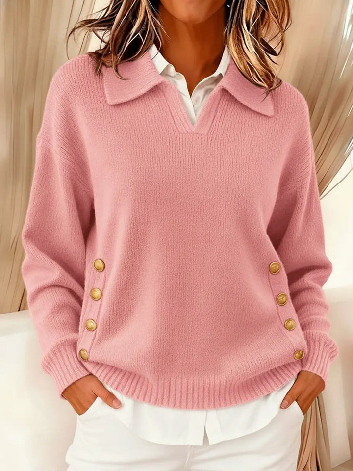 Rieke | Collared V-Neck Jumper