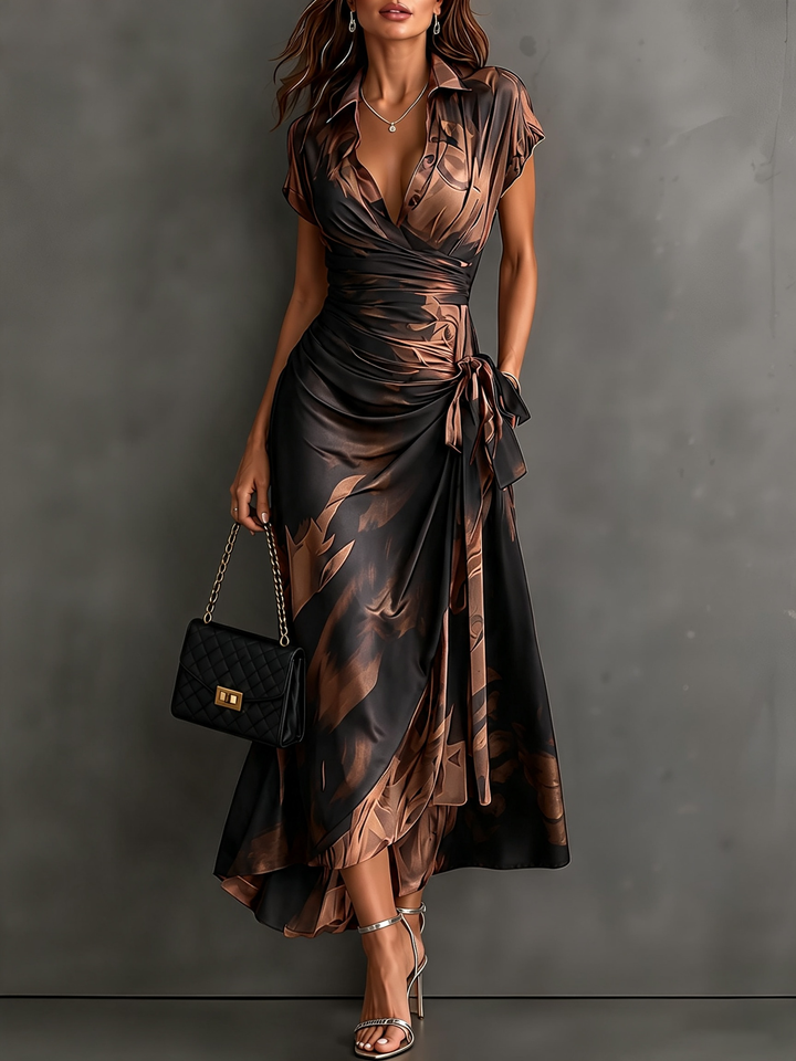 Saffraan | Abstract Print Autumn Dress