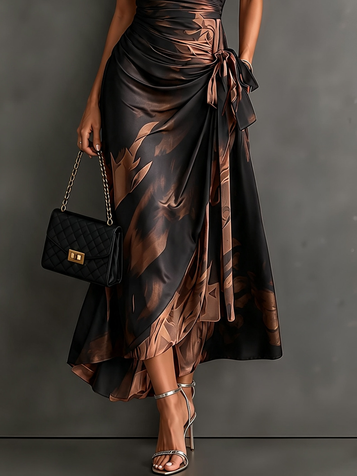 Saffraan | Abstract Print Autumn Dress