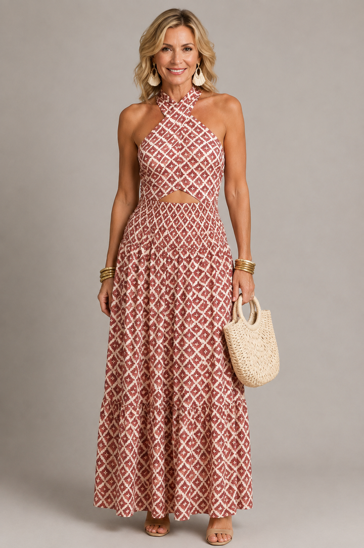 Sienna Elegant Halterneck Dress