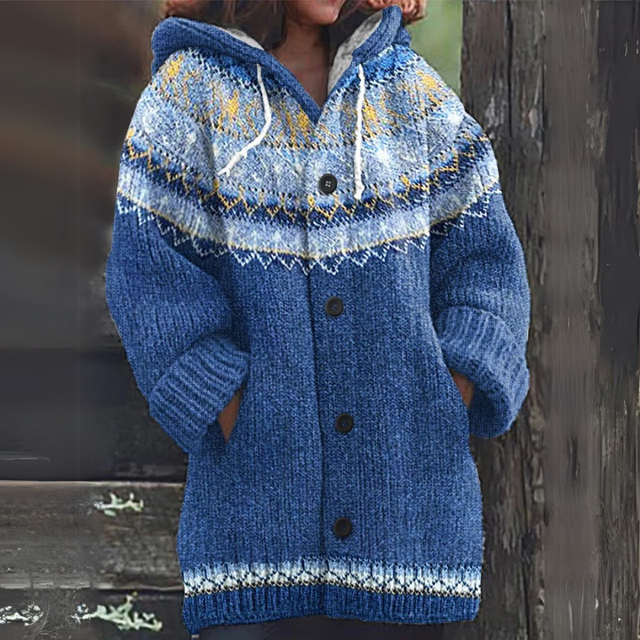 Gezina | Cosy Knitted Hooded Cardigan
