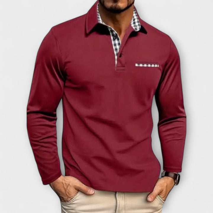 Classic Long-Sleeve Polo Shirt