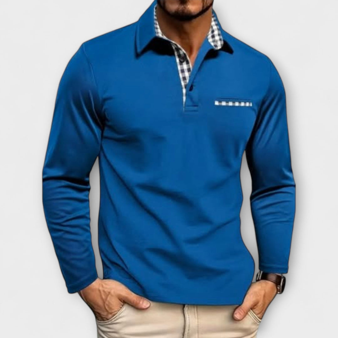 Classic Long-Sleeve Polo Shirt