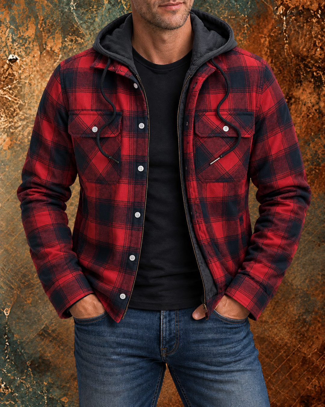 Kevin | Check Zip Jacket