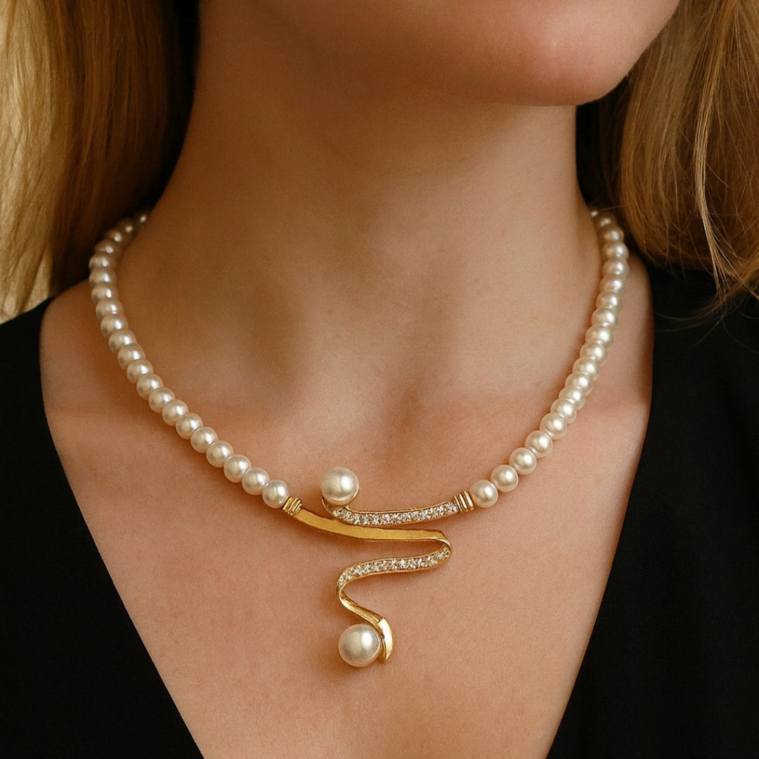 Elegant Pearl Jewellery Set