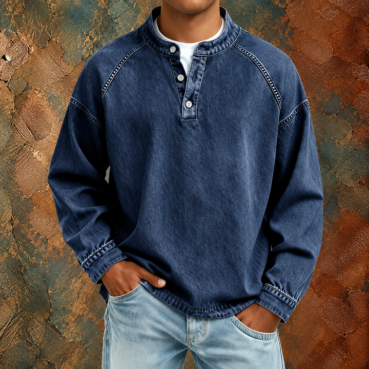 Stanley | Vintage Henley Denim Shirt