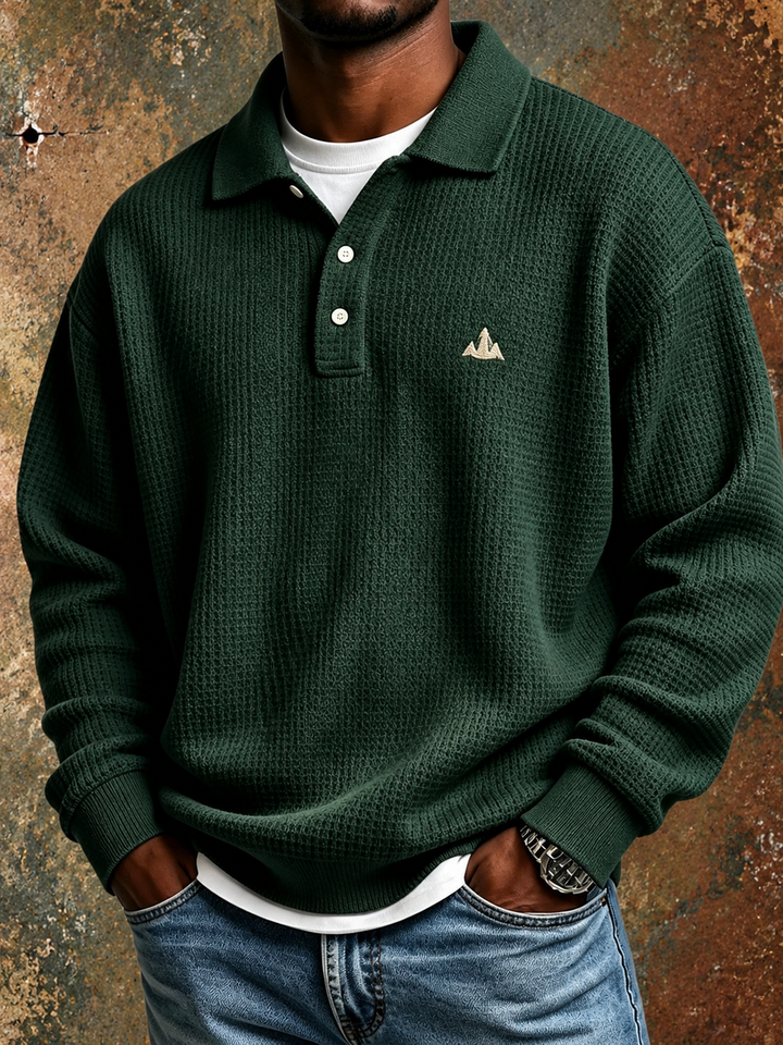 Doris | Waffle Polo Sweatshirt