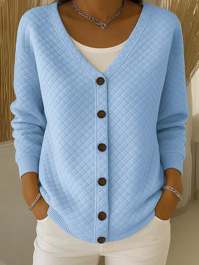 Karin | Quilted Button Cardigan