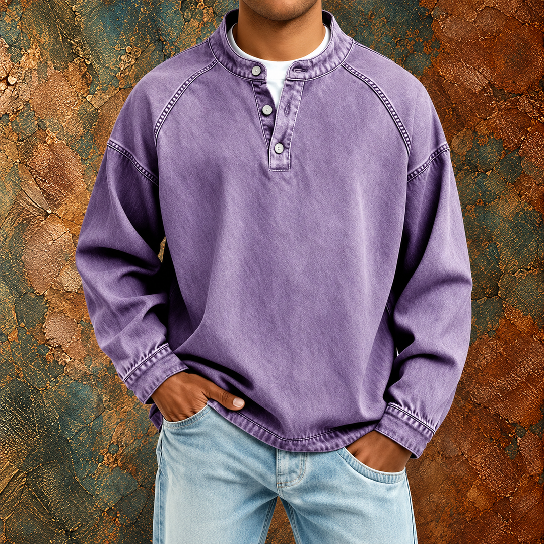 Stanley | Vintage Henley Denim Shirt
