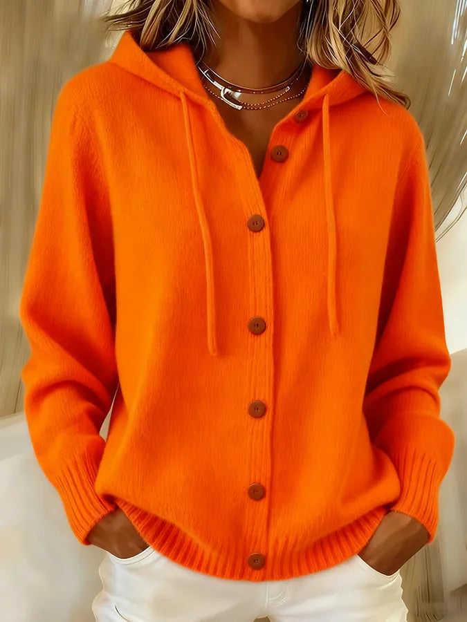 Tessa | Cosy Button Cardigan Hoodie