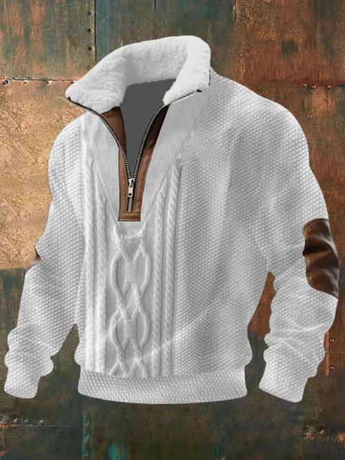 LINED HIGH-NECK ZIP TOP