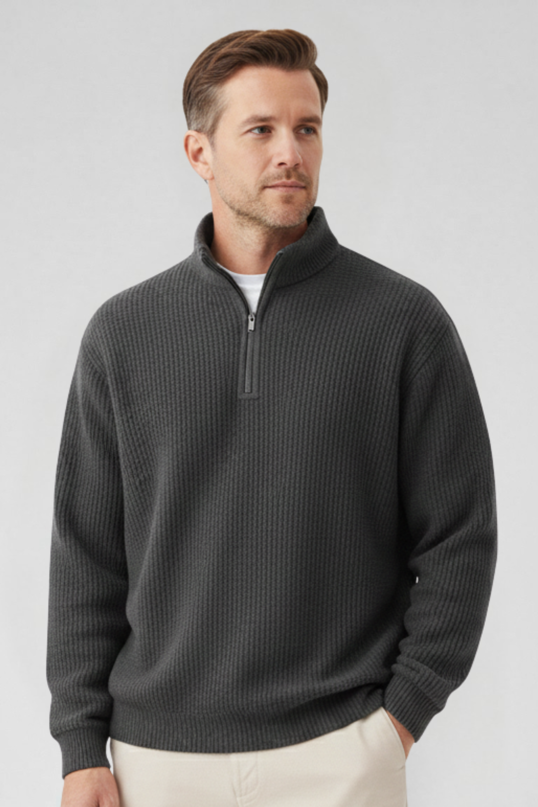 Knitted Zip Jumper