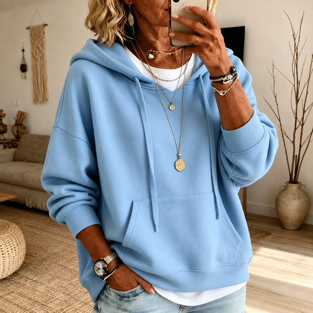 Ines – Light Blue Hoodie
