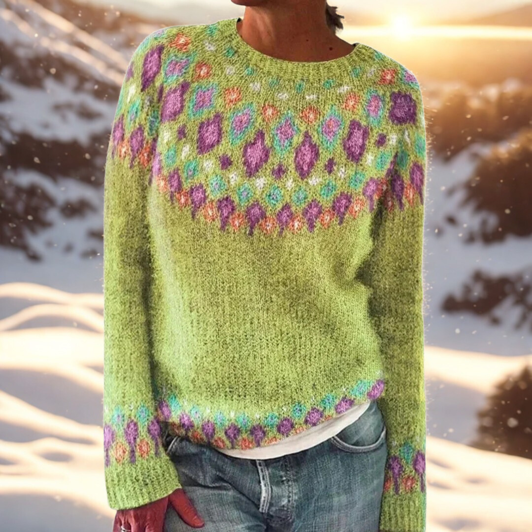 Ilse | Comfortable Knitted Jumper with Fair Isle Detail