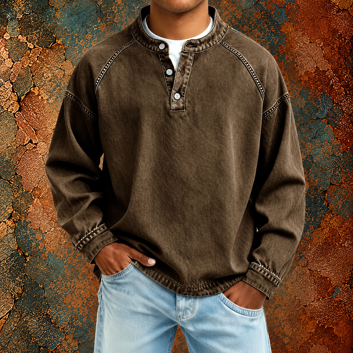 Stanley | Vintage Henley Denim Shirt