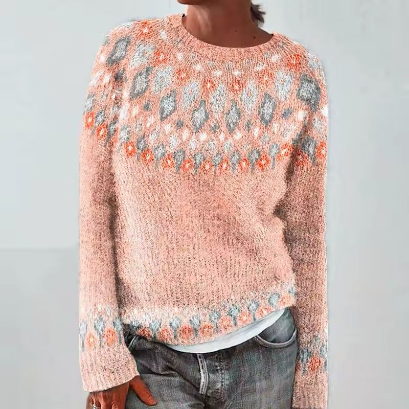 Fleur | Warm Jumper with a Classic Woven Pattern