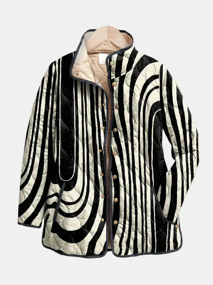 Sylvie Quilted Graphic Zebra Jacket