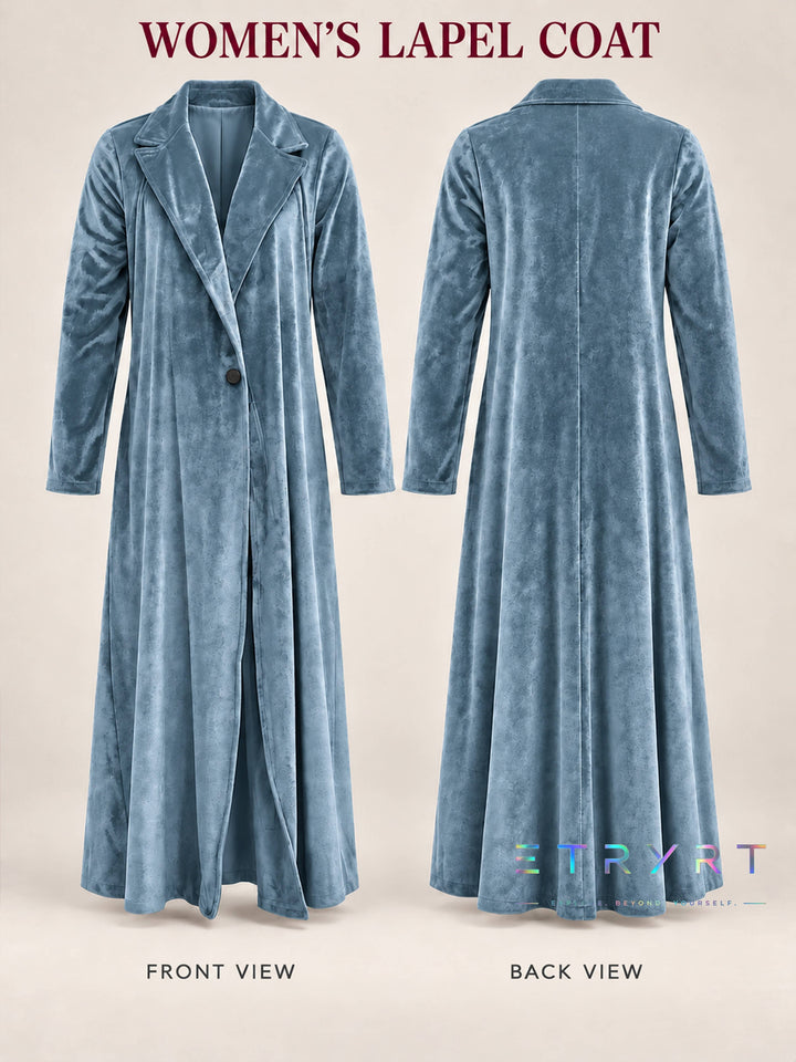 Béatrice | Long Open Velvet Coat