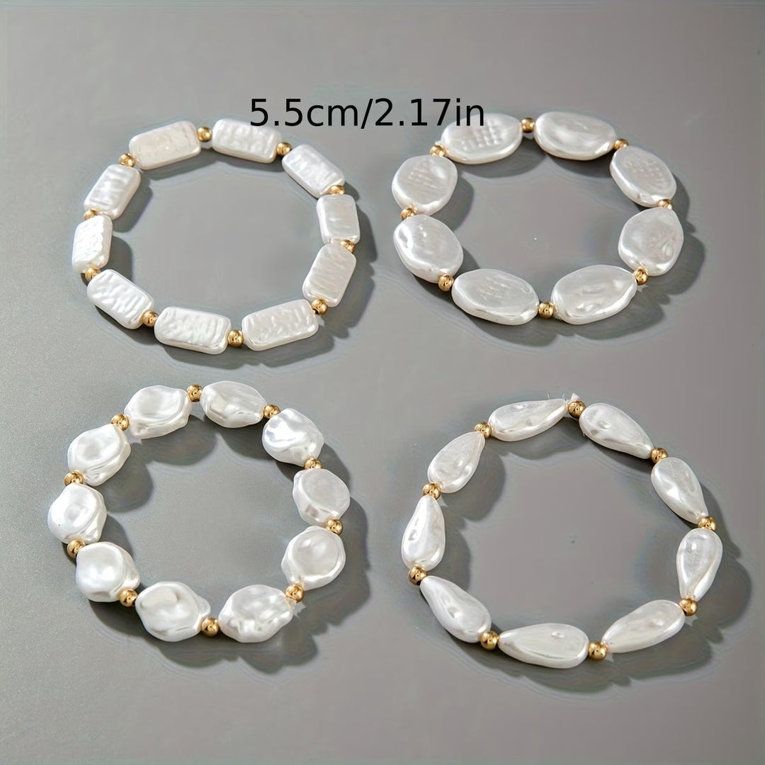 Set of 4 Pearl Bracelets