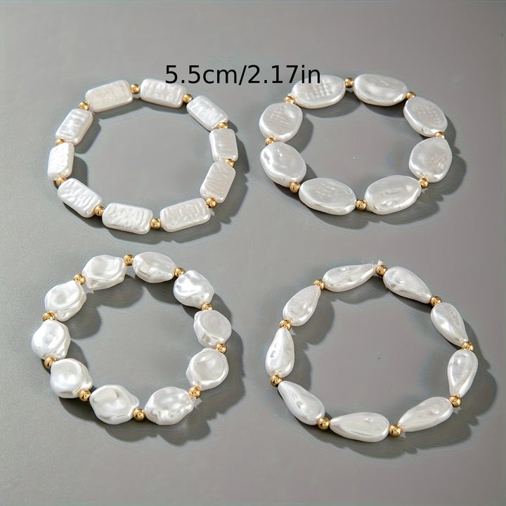 Set of 4 Pearl Bracelets