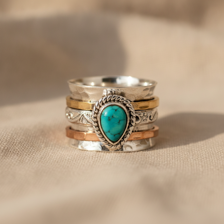 Azzurra Oval Turquoise Statement Ring