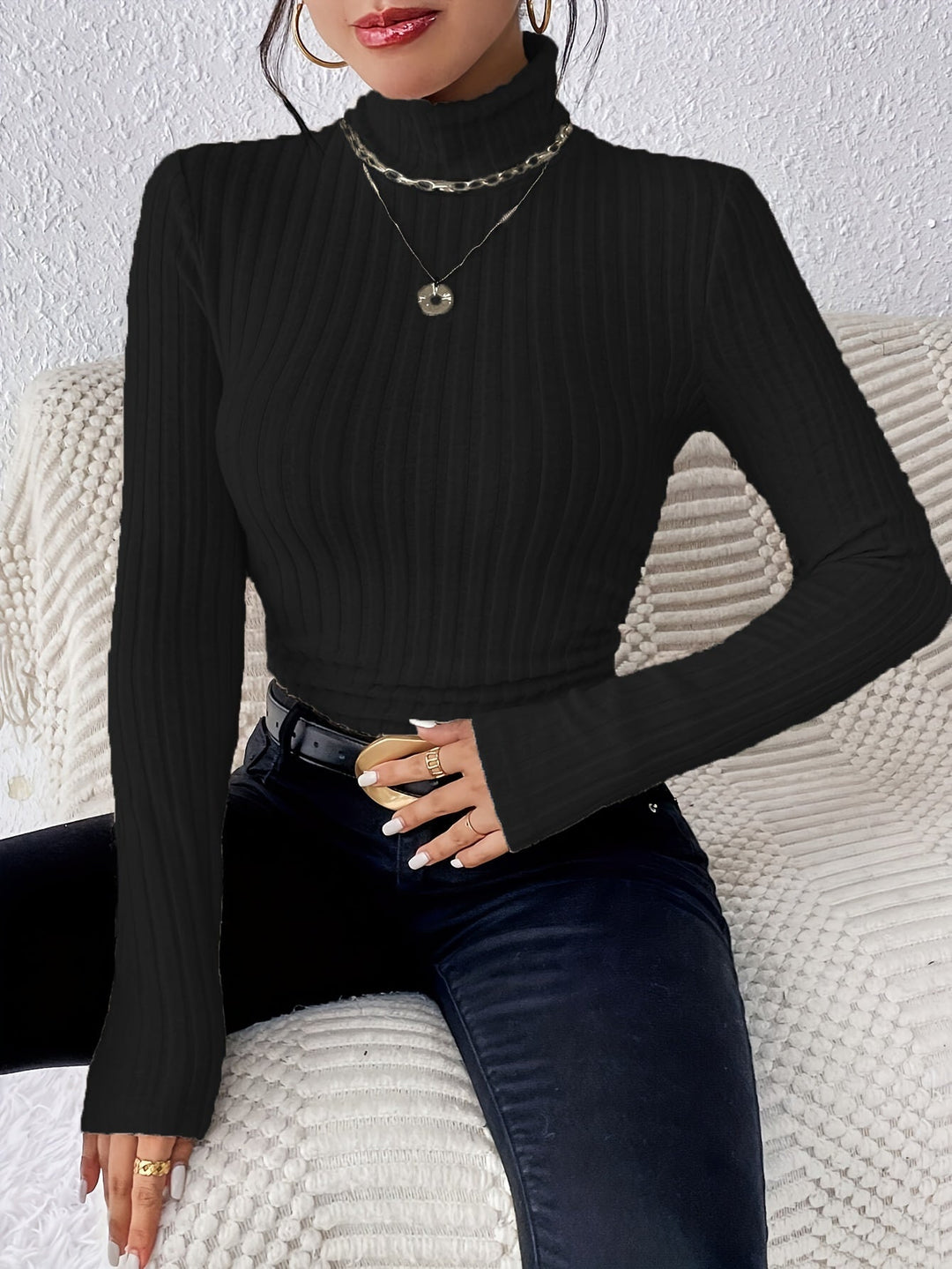 Laura | Casual Roll-Neck Jumper
