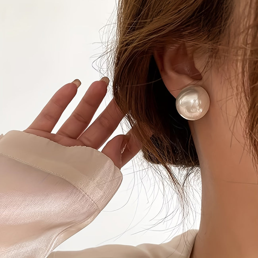 Pearl Statement Stud Earrings