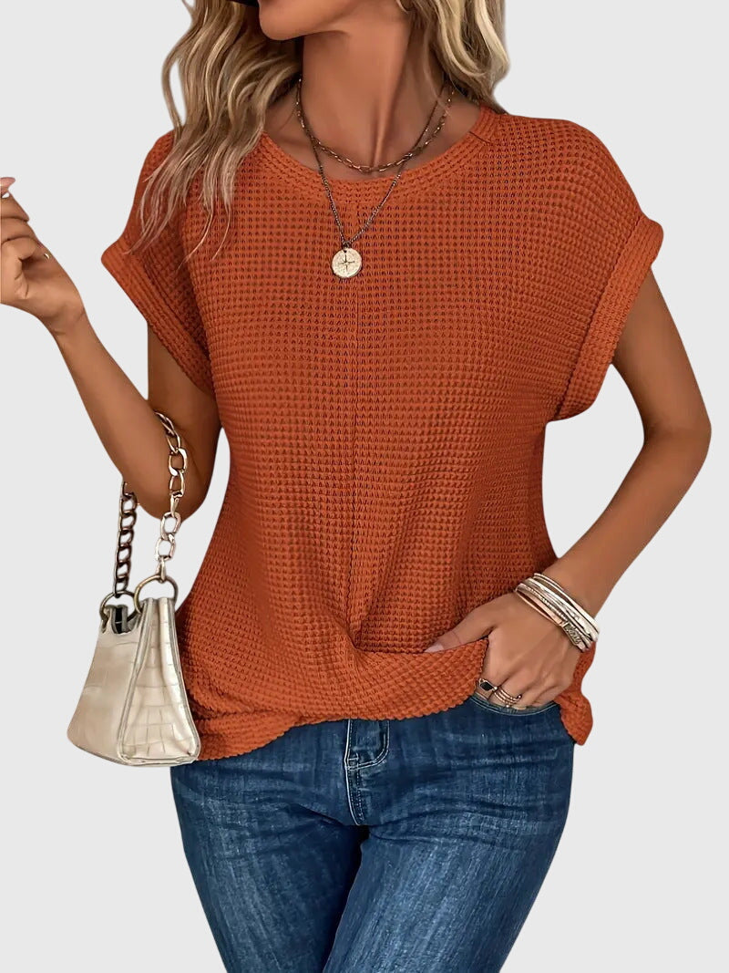 Isa™ | Blouse Élégante avec Col Rond