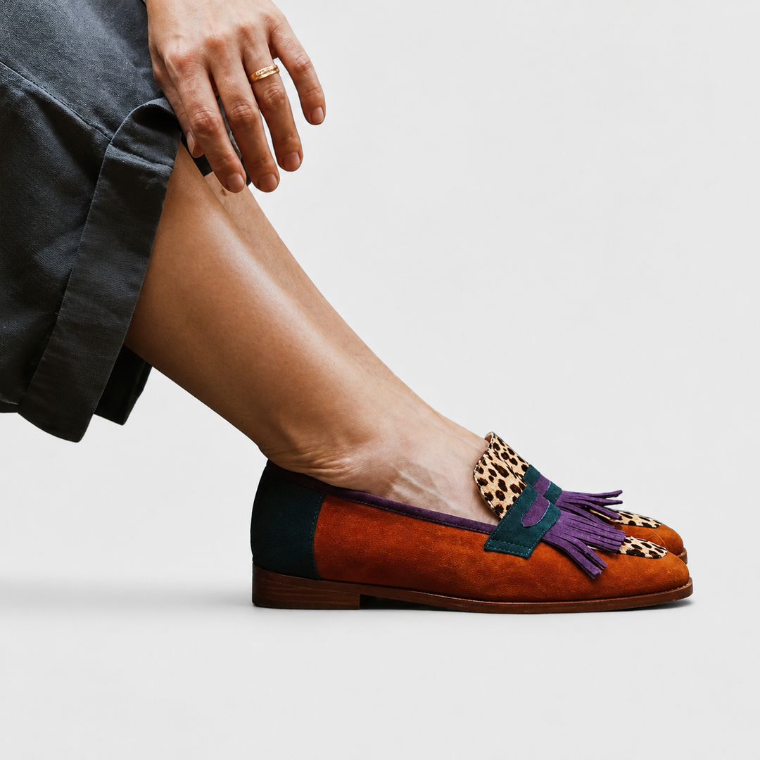 Fallon | Brown Leopard Print Loafer
