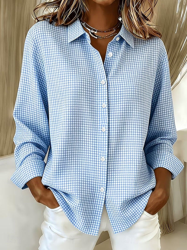 Nettie | Flowing Check Blouse