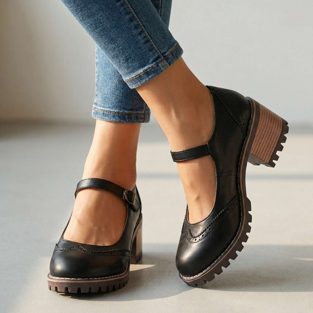 DELACROIX | Isabelle T-Strap Heels