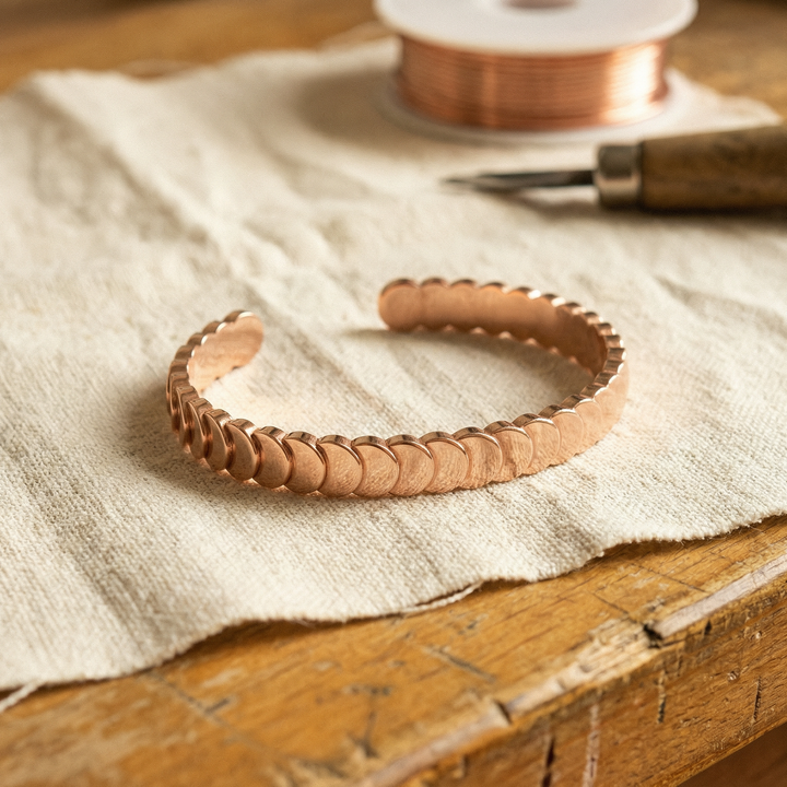 Roof Tile Copper Bracelet