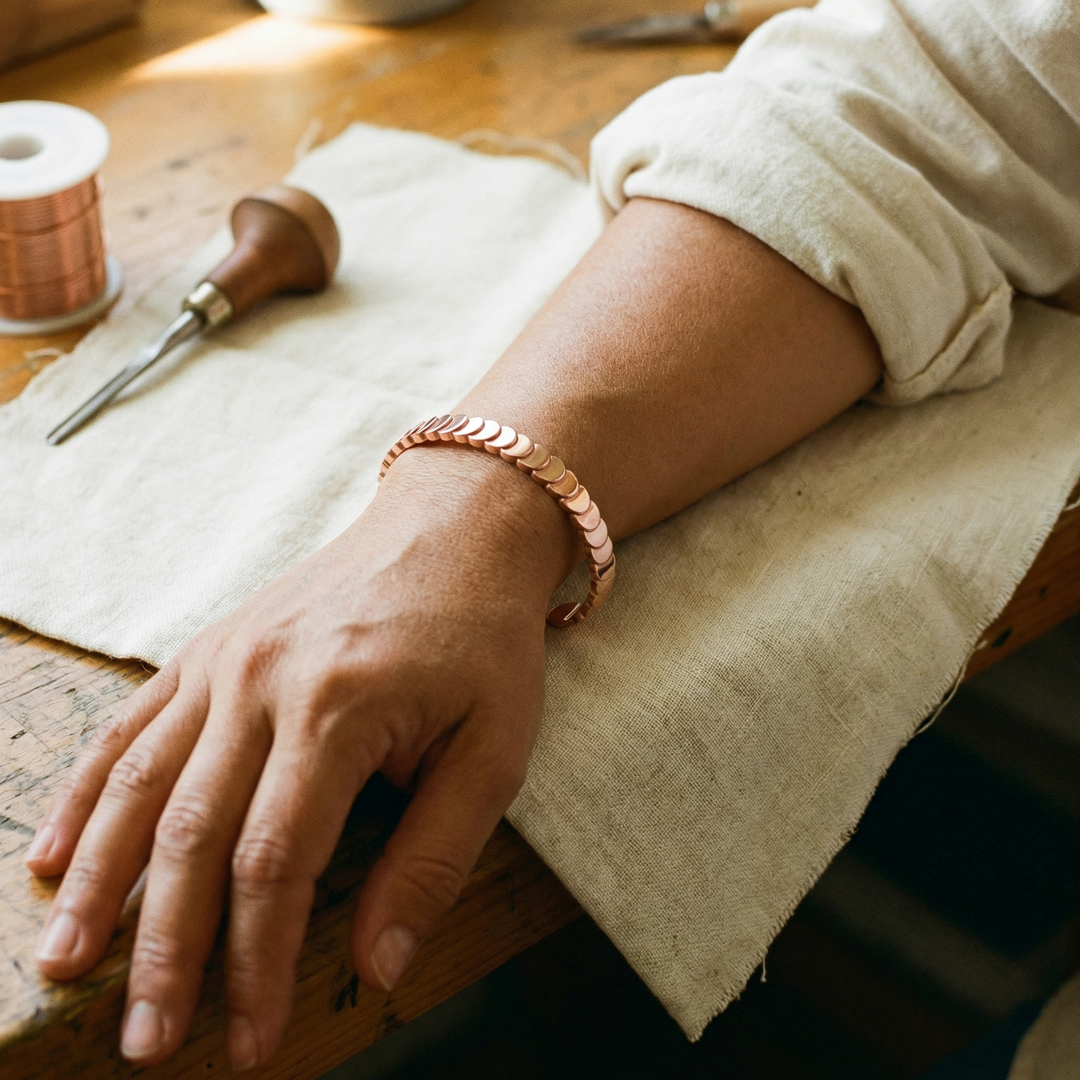 Roof Tile Copper Bracelet