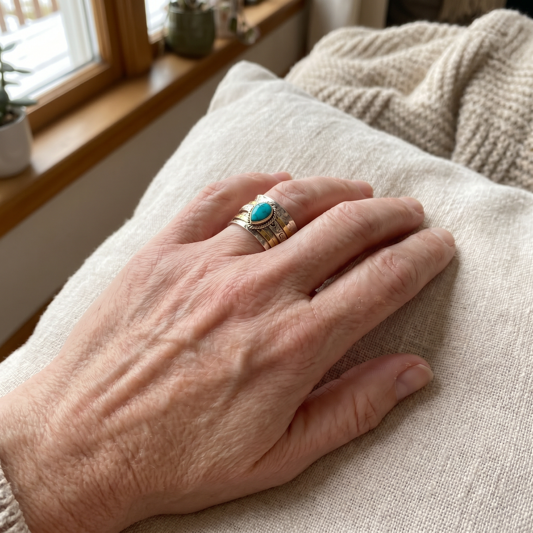 Azzurra Oval Turquoise Statement Ring