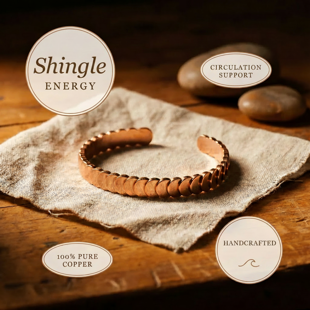 Roof Tile Copper Bracelet
