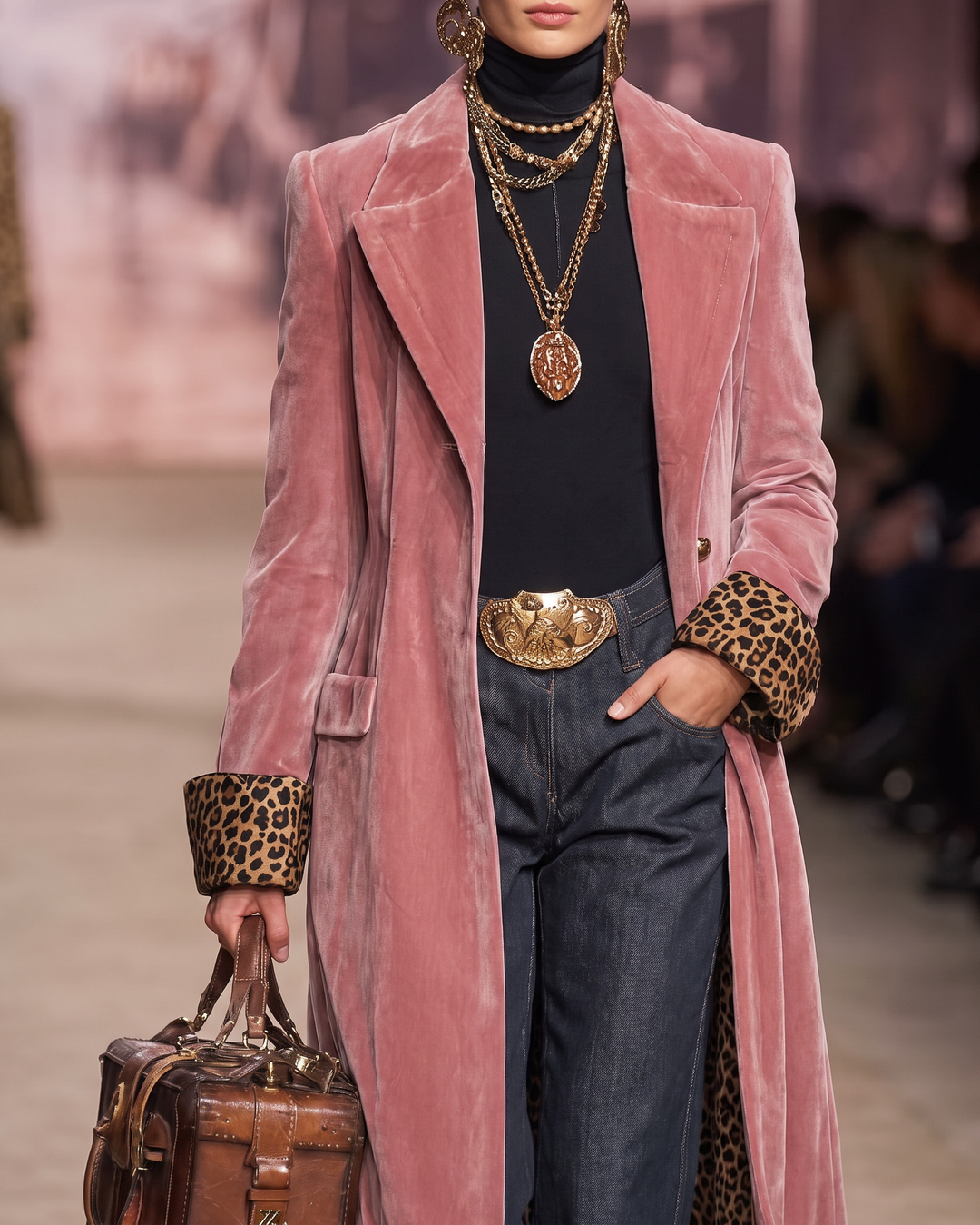 Madeleine | Long Fitted Velour Coat