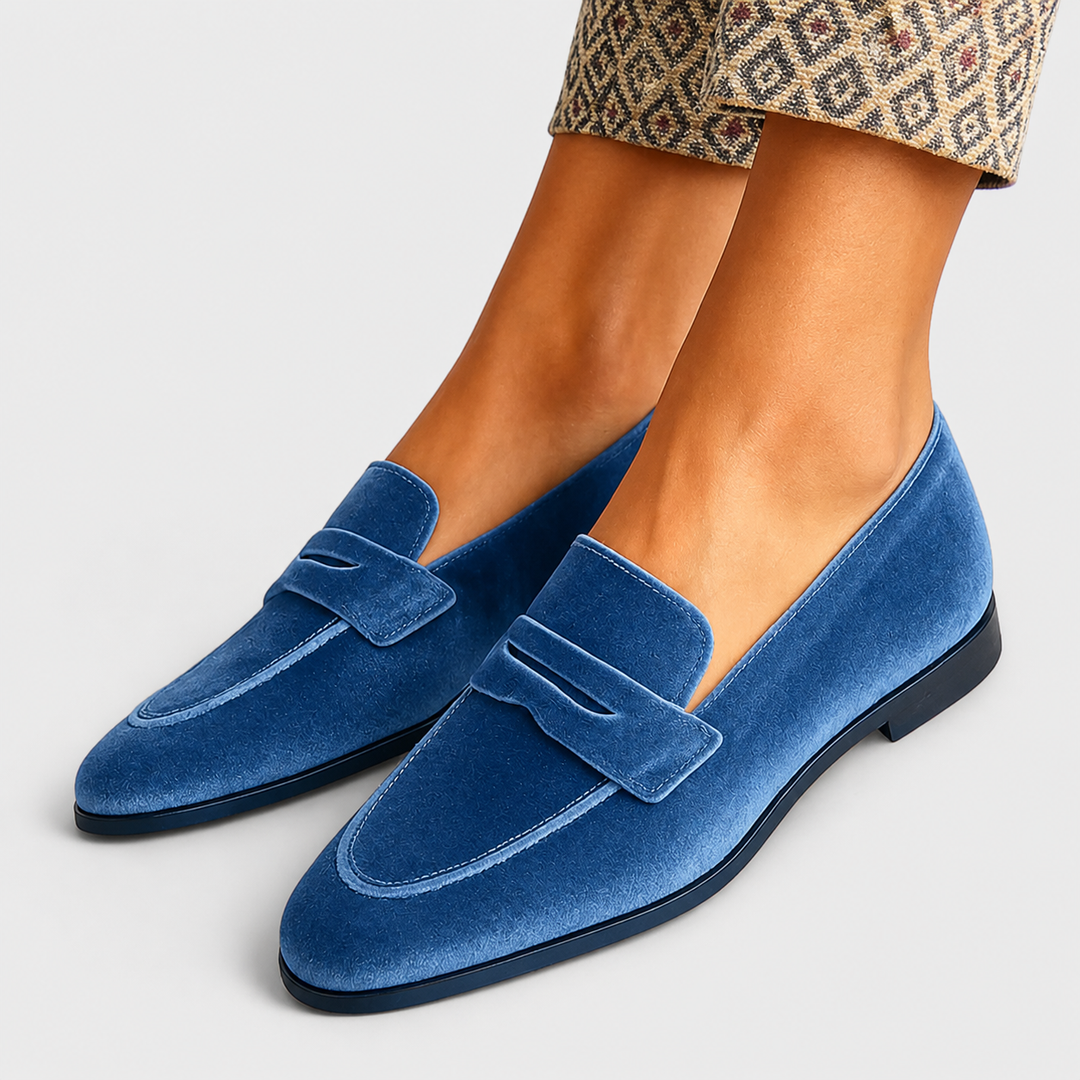 Louise | Velvet-Look Loafers