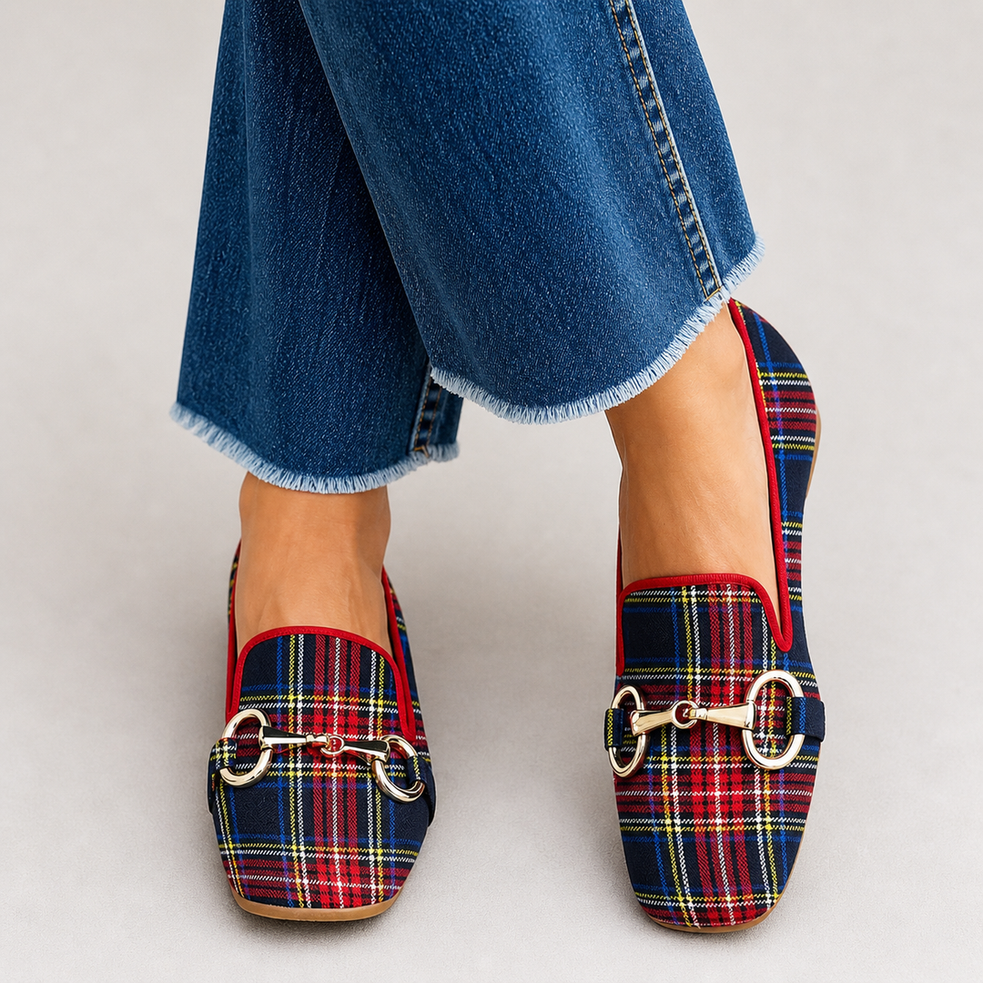 Mélani | Check Motif Loafer
