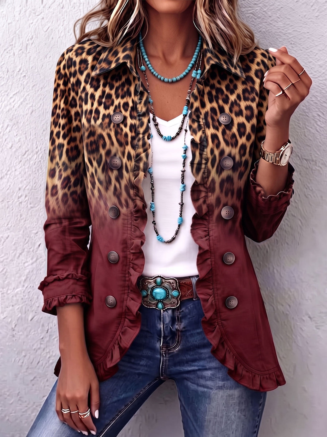 Mirjam Leopard Blazer