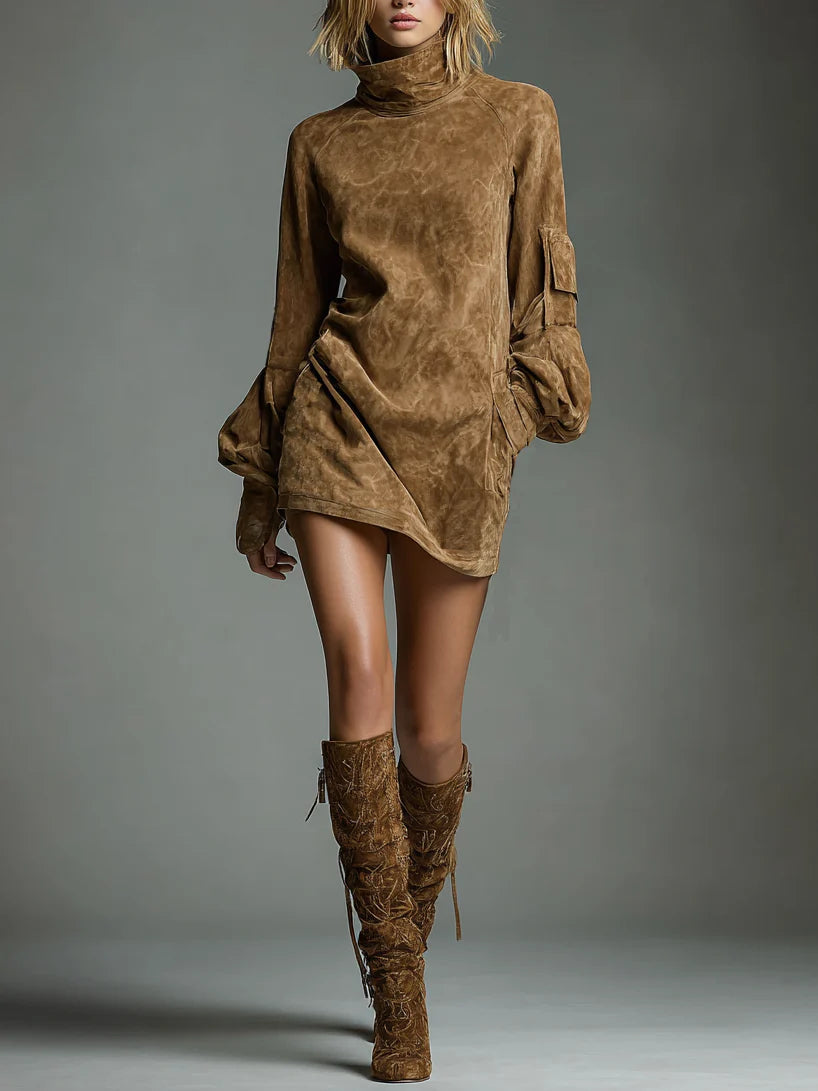 Romy | Vintage Stand-Collar Mini Dress